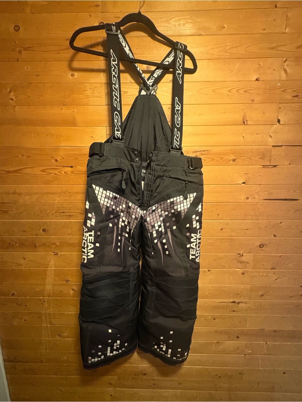 Arctic Cat Kids Black Snow Bib Overalls